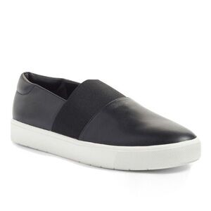 Vince Corbin Slip-On Black Leather Sneaker Comfort Shoes